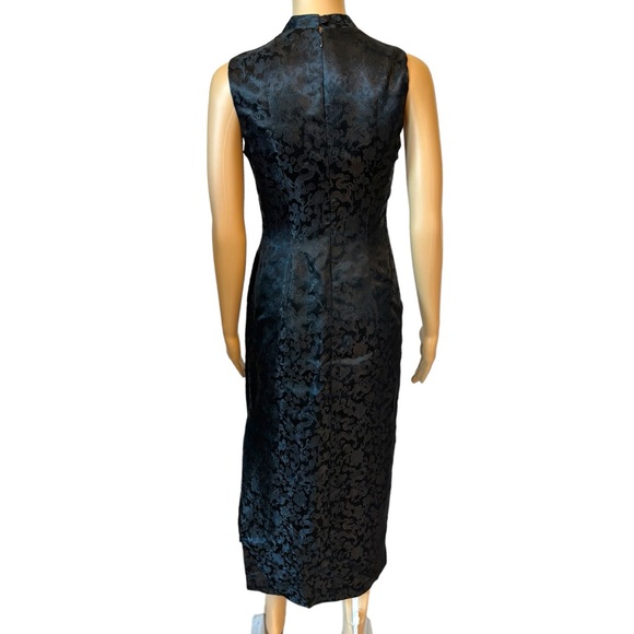 Black Hand Made Mandarin Collar Dress - Picture 6 of 7